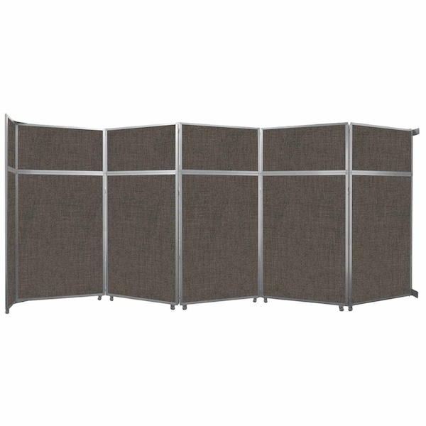 Operable Wall Folding Room Divider 19'6" x 8'5-1/4" Mocha Fabric